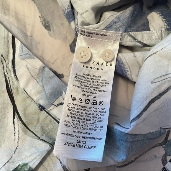 TED BAKER Shirt CLUNIE regular fit - Size 5-Equivalent 42/Size XL - Picture 13 of 16